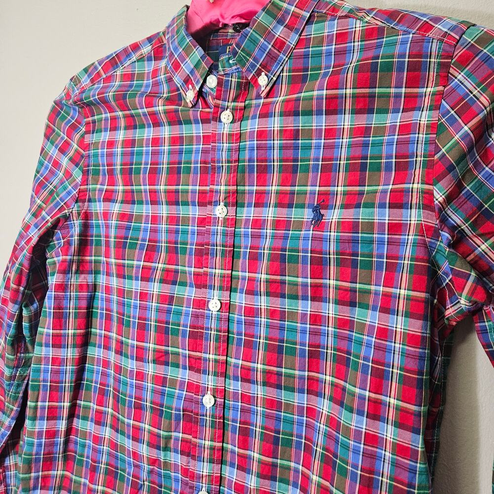 Polo Ralph Lauren Boys XL 18-20 Button Down Shirt Preppy ClassicRLPlaid Heritage
